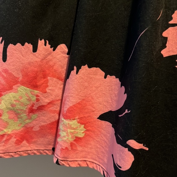 Xhileration Black peach and yellow full skirt size M - Picture 2 of 6